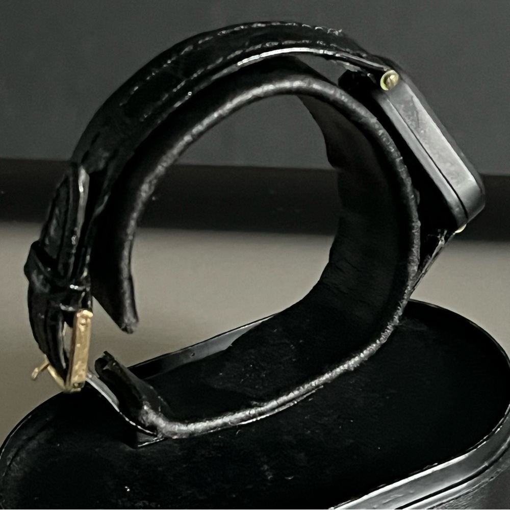 Rare Triangular 80's Swiss Floating Rhinestone Cr… - image 5